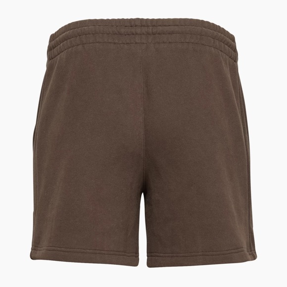 Aritzia TNA Cozy Fleece Boyfriend 5” Shorts — Medium GD Rich Mocha Brown - Picture 2 of 9